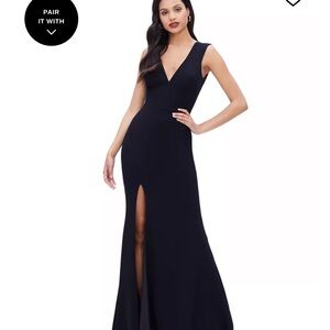 Dress The Population | Sandra Gown| Elegant Black Evening Gown